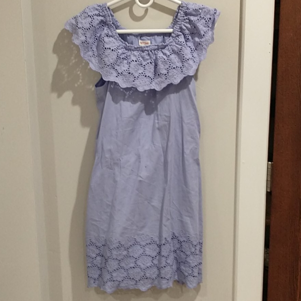 Off the shoulder purple dress